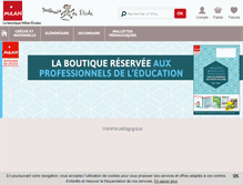 Tablet Screenshot of boutique-milan-ecoles.com